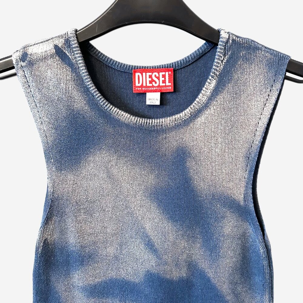 Diesel M-Idony Mini Metalic-Effect Tank Dress - Picture 7 of 8